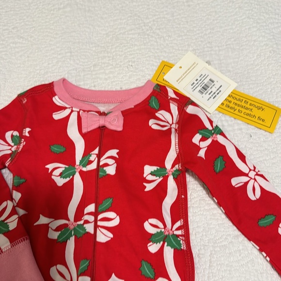 TBBC Red Pink Christmas Bettye’s Bows Pajamas Size 18-24 months. - Picture 2 of 5